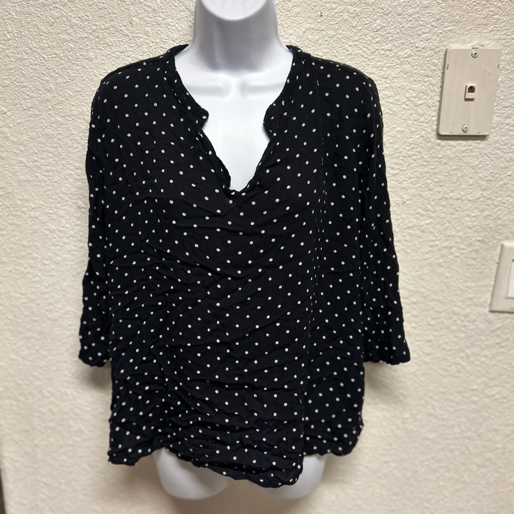 Basic Editions brand women’s size X-large polka dot top